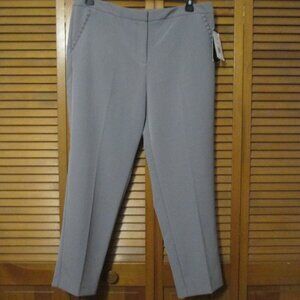 Zac & Rachel gray dress pants NEW ankle length size 14